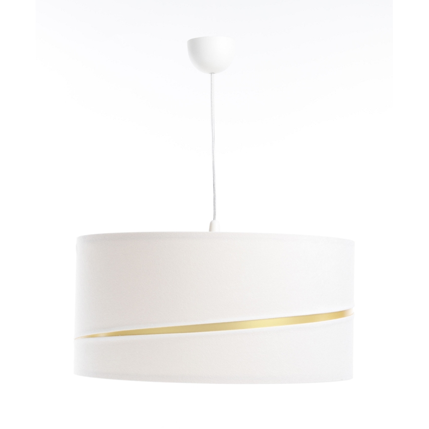 Luster na sajli SWING 1xE27/60W/230V bijela/zlatna