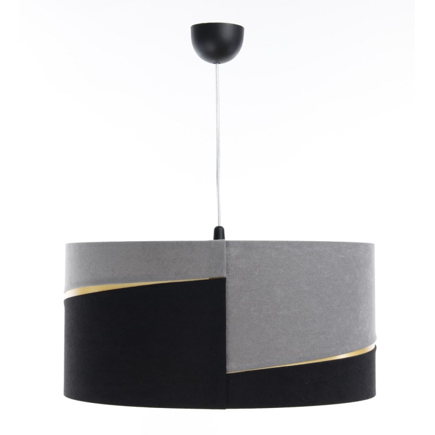 Luster na sajli SWING 1xE27/60W/230V crna/siva/zlatna