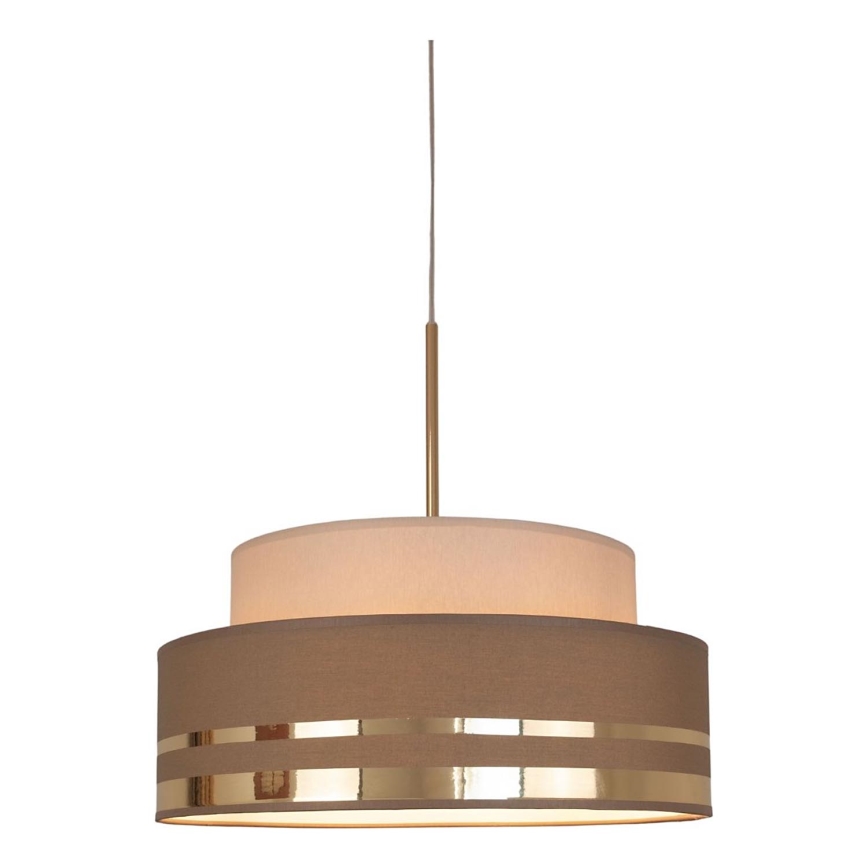Luster na sajli TAMI 1xE27/60W/230V bež/smeđa/zlatna