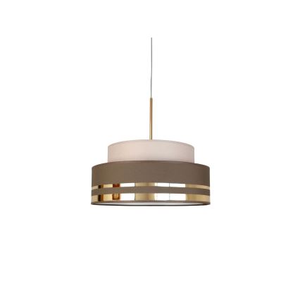 Luster na sajli TAMI 1xE27/60W/230V bež/smeđa/zlatna
