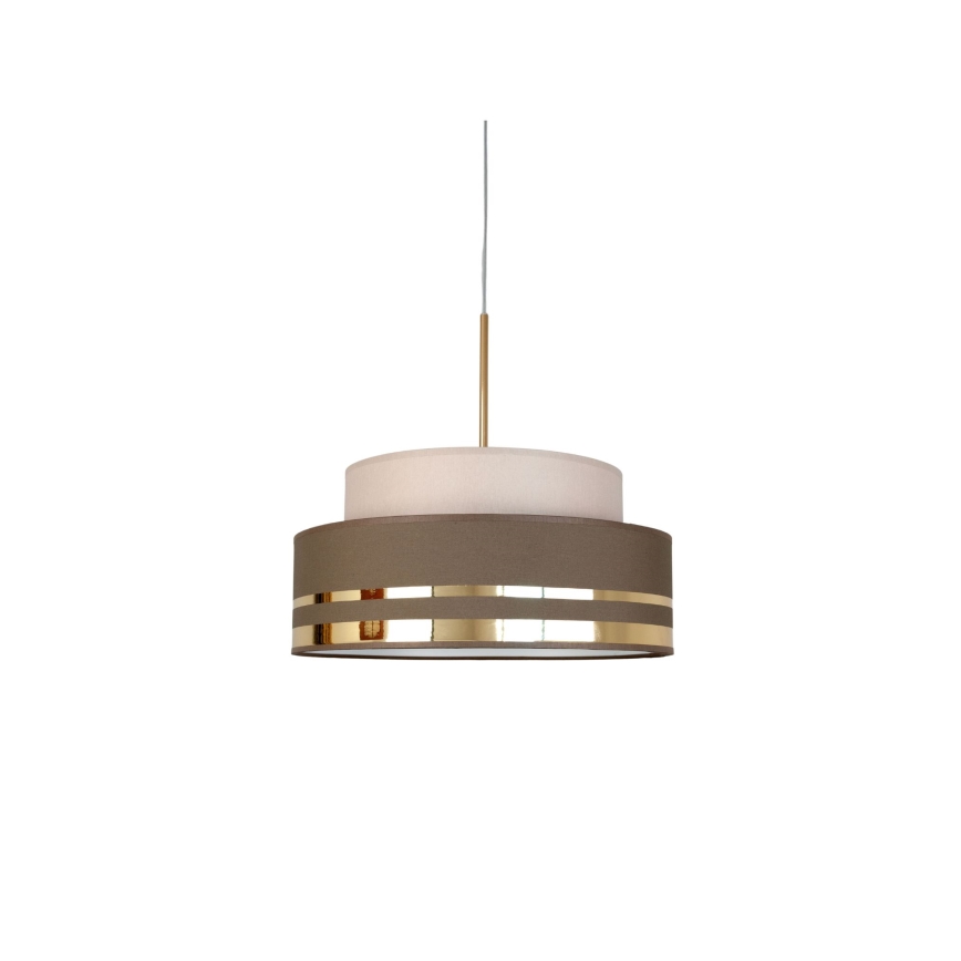 Luster na sajli TAMI 1xE27/60W/230V bež/smeđa/zlatna