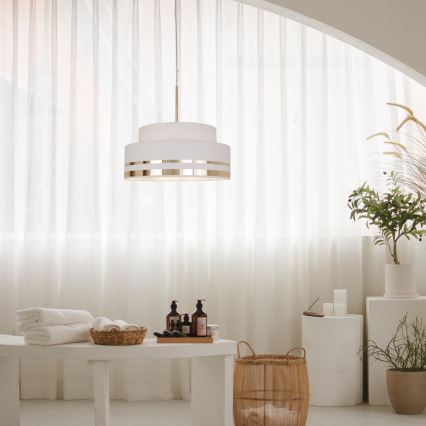 Luster na sajli TAMI 1xE27/60W/230V krem/zlatna