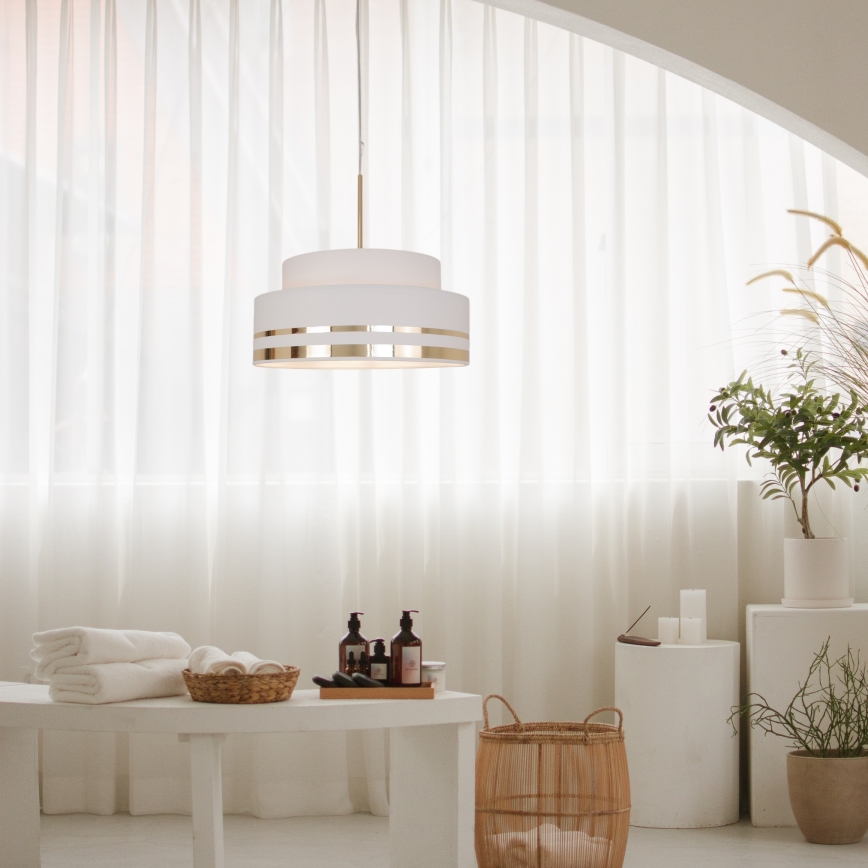Luster na sajli TAMI 1xE27/60W/230V krem/zlatna