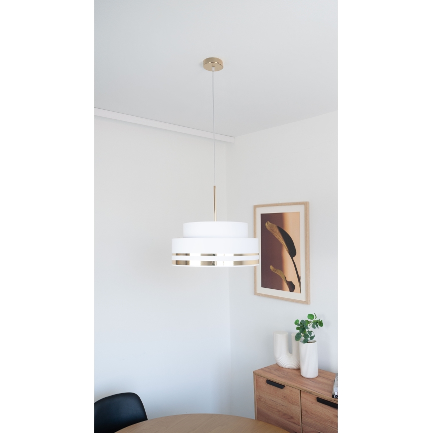 Luster na sajli TAMI 1xE27/60W/230V krem/zlatna