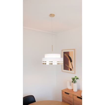 Luster na sajli TAMI 1xE27/60W/230V krem/zlatna