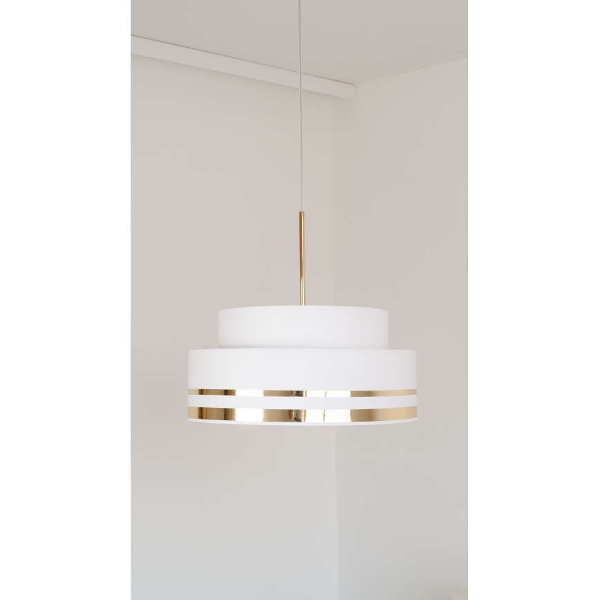 Luster na sajli TAMI 1xE27/60W/230V krem/zlatna