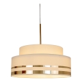 Luster na sajli TAMI 1xE27/60W/230V pr. 40 cm bež/zlatna