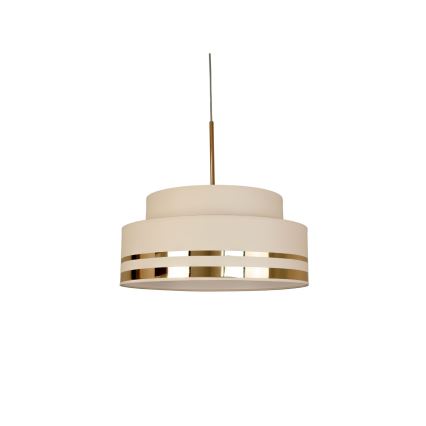 Luster na sajli TAMI 1xE27/60W/230V pr. 40 cm bež/zlatna