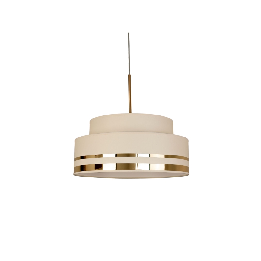 Luster na sajli TAMI 1xE27/60W/230V pr. 40 cm bež/zlatna