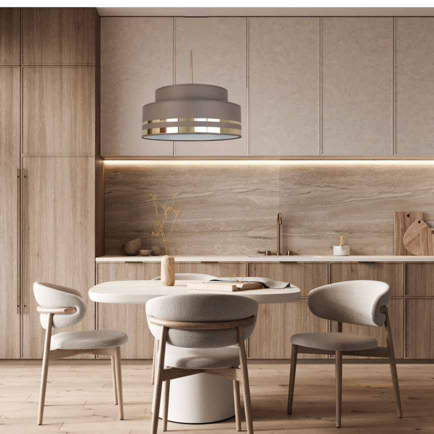 Luster na sajli TAMI 1xE27/60W/230V smeđa/zlatna