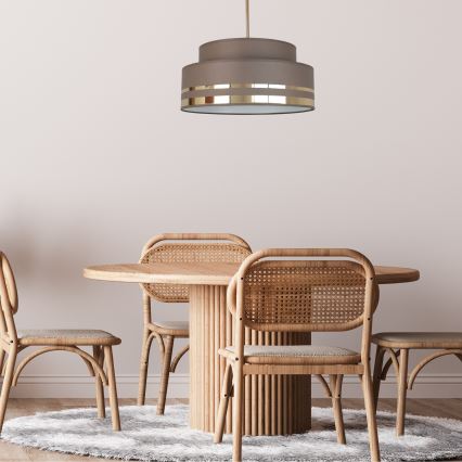 Luster na sajli TAMI 1xE27/60W/230V smeđa/zlatna