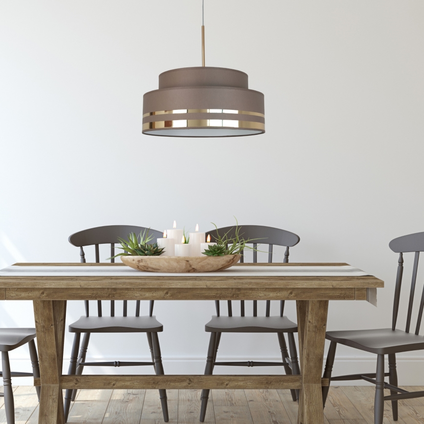 Luster na sajli TAMI 1xE27/60W/230V smeđa/zlatna