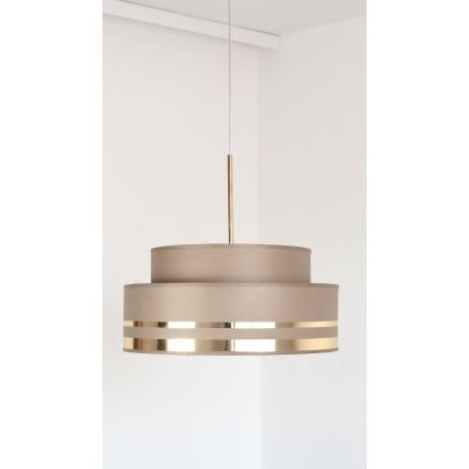 Luster na sajli TAMI 1xE27/60W/230V smeđa/zlatna