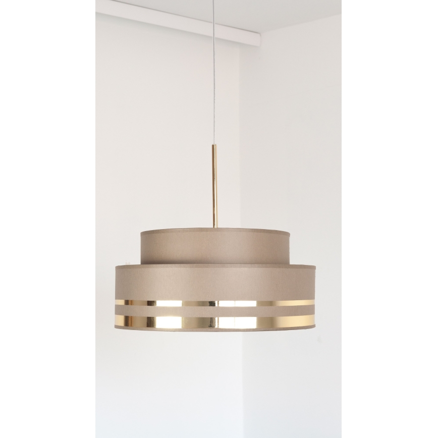 Luster na sajli TAMI 1xE27/60W/230V smeđa/zlatna