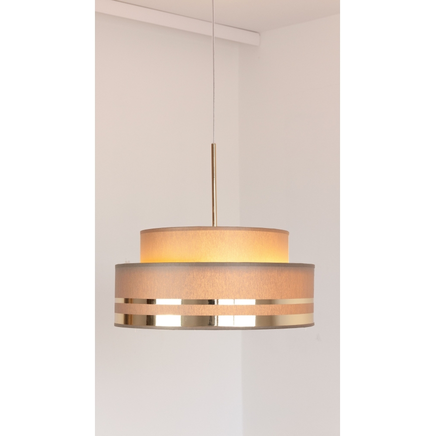 Luster na sajli TAMI 1xE27/60W/230V smeđa/zlatna