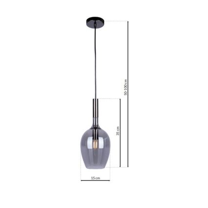 Luster na sajli TANGO 1xE14/40W/230V crna