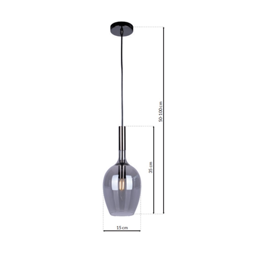 Luster na sajli TANGO 1xE14/40W/230V crna
