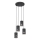 Luster na sajli TANK 4xE27/15W/230V pr. 36 cm crna