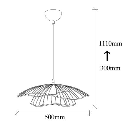 Luster na sajli TEL 1xE27/40W/230V