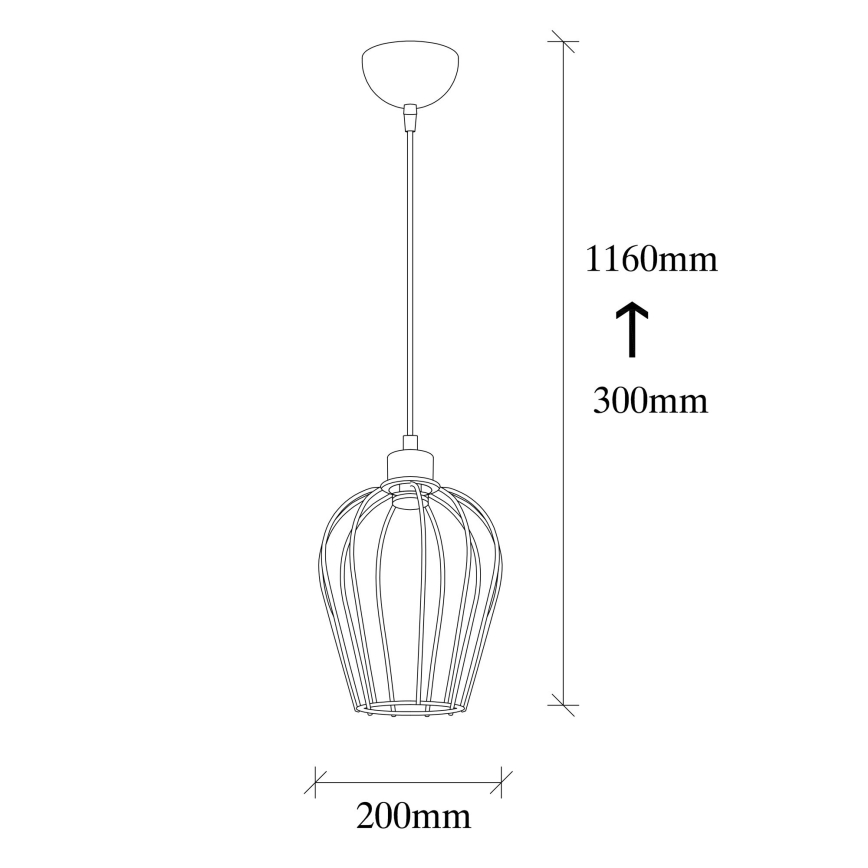 Luster na sajli TEL 1xE27/40W/230V