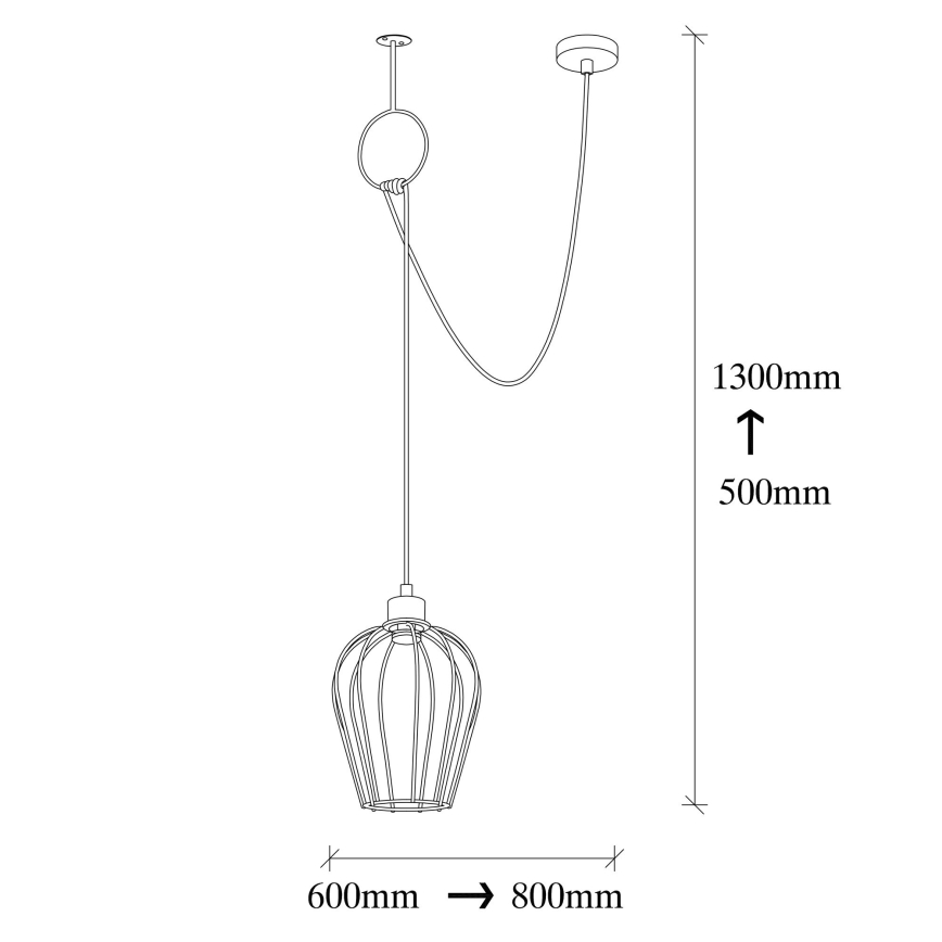 Luster na sajli TEL 1xE27/40W/230V