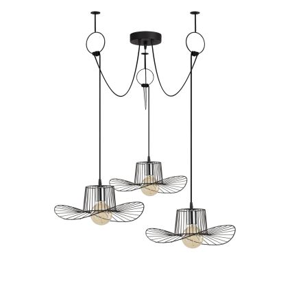 Luster na sajli TEL 3xE27/40W/230V pauk