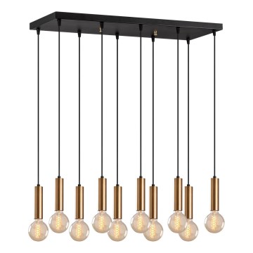 Luster na sajli TEMPO 10xE27/40W/230V zlatni
