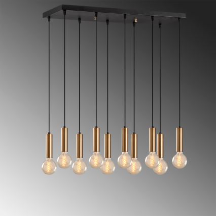 Luster na sajli TEMPO 10xE27/40W/230V zlatni