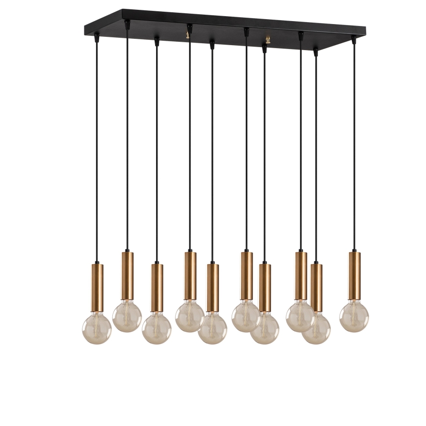 Luster na sajli TEMPO 10xE27/40W/230V zlatni