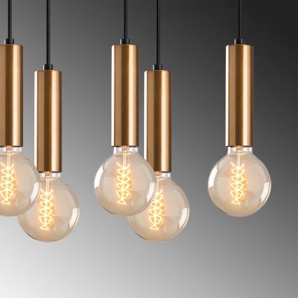 Luster na sajli TEMPO 10xE27/40W/230V zlatni