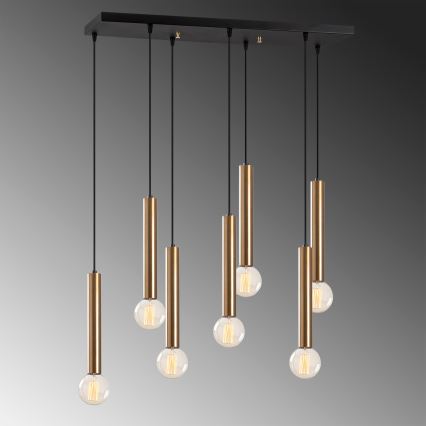 Luster na sajli TEMPO 7xE27/40W/230V zlatni