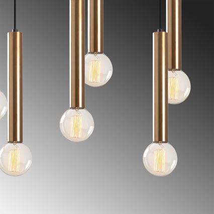 Luster na sajli TEMPO 7xE27/40W/230V zlatni