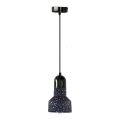 Luster na sajli TERRAZZO 1xE27/60W/230V pr. 12 cm crna