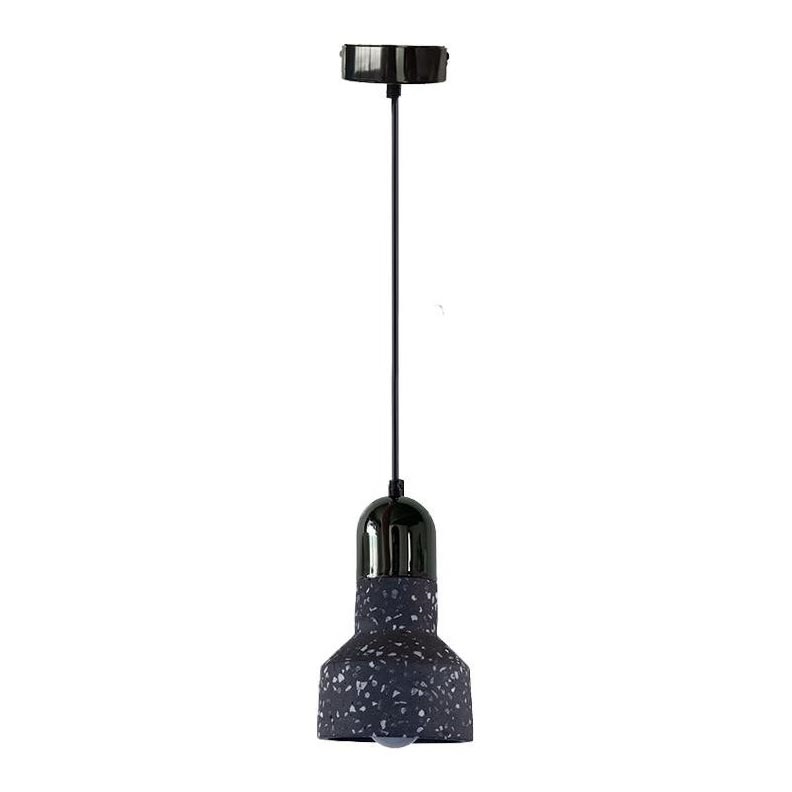 Luster na sajli TERRAZZO 1xE27/60W/230V pr. 12 cm crna