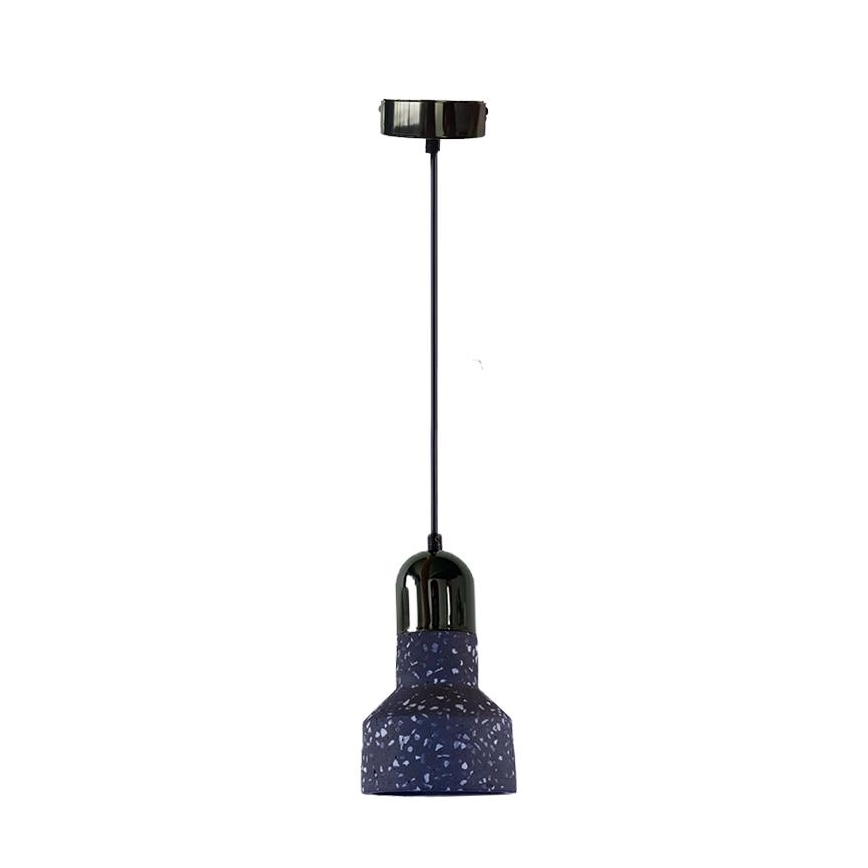 Luster na sajli TERRAZZO 1xE27/60W/230V pr. 12 cm crna