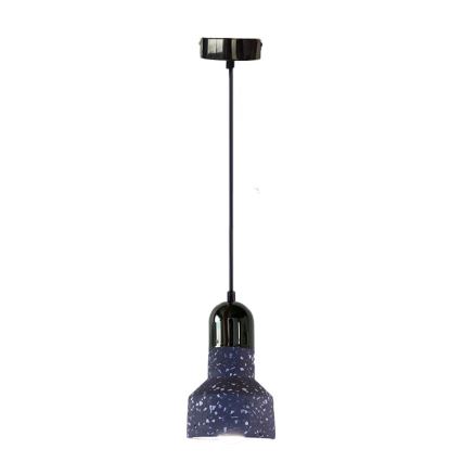 Luster na sajli TERRAZZO 1xE27/60W/230V pr. 12 cm crna