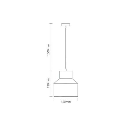 Luster na sajli TERRAZZO 1xE27/60W/230V pr. 12 cm krem