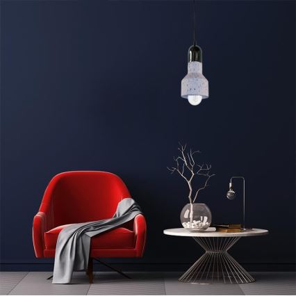 Luster na sajli TERRAZZO 1xE27/60W/230V pr. 12 cm krem