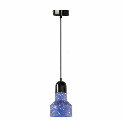 Luster na sajli TERRAZZO 1xE27/60W/230V pr. 12 cm plava