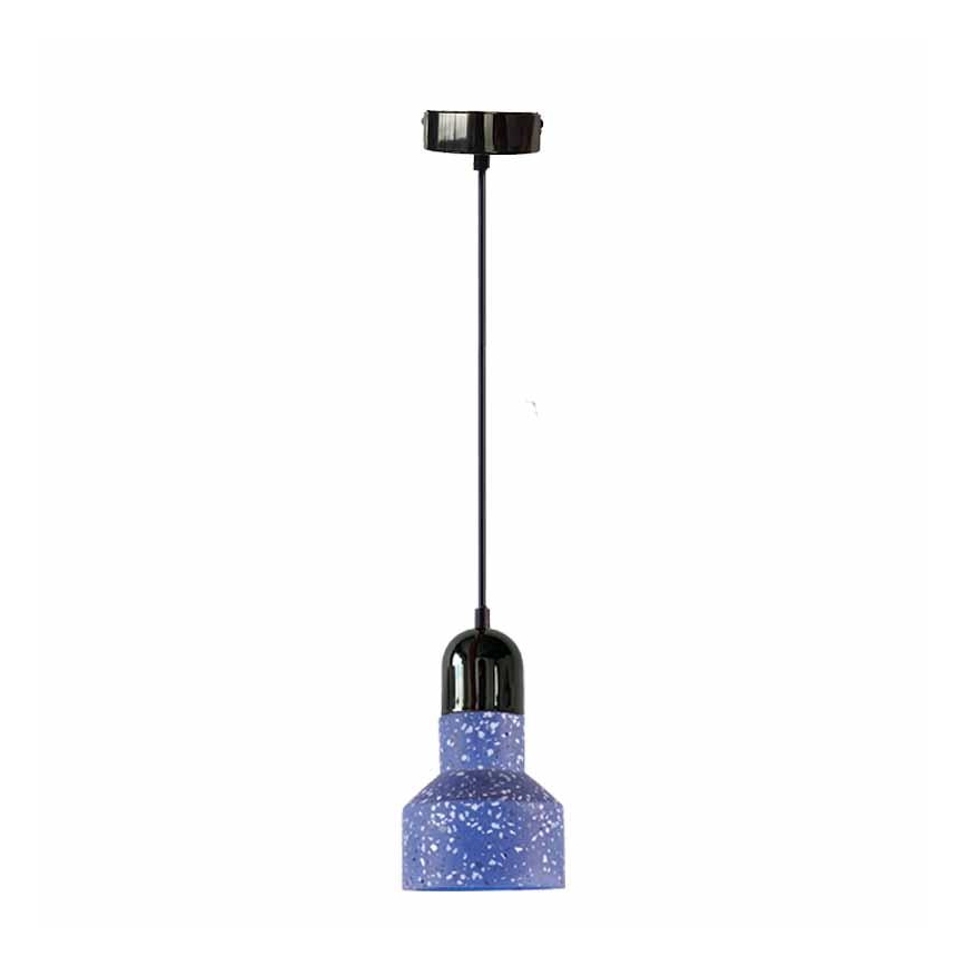 Luster na sajli TERRAZZO 1xE27/60W/230V pr. 12 cm plava
