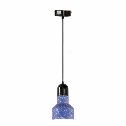 Luster na sajli TERRAZZO 1xE27/60W/230V pr. 12 cm plava