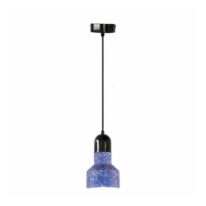 Luster na sajli TERRAZZO 1xE27/60W/230V pr. 12 cm plava