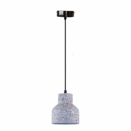 Luster na sajli TERRAZZO 1xE27/60W/230V pr. 12 cm siva
