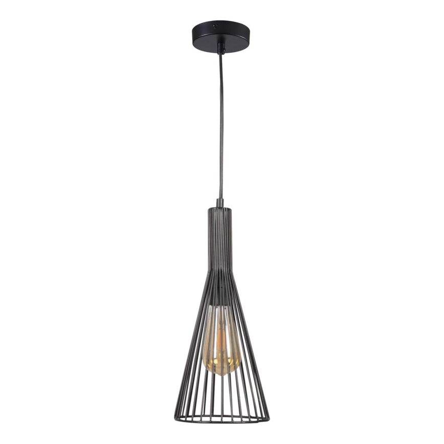 Luster na sajli TIANA 1xE27/20W/230V pr. 15,5 cm crna