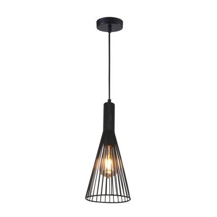 Luster na sajli TIANA 1xE27/20W/230V pr. 15,5 cm crna