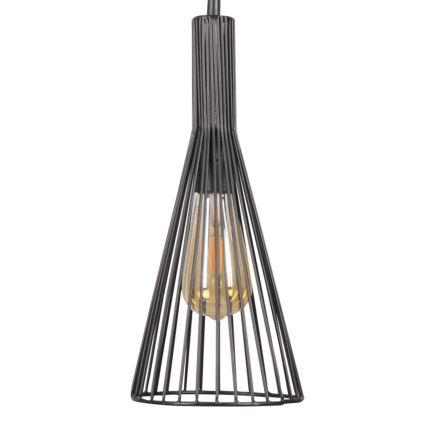 Luster na sajli TIANA 1xE27/20W/230V pr. 15,5 cm crna