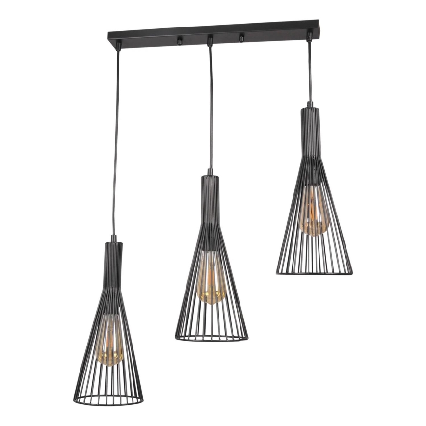Luster na sajli TIANA 3xE27/20W/230V crna