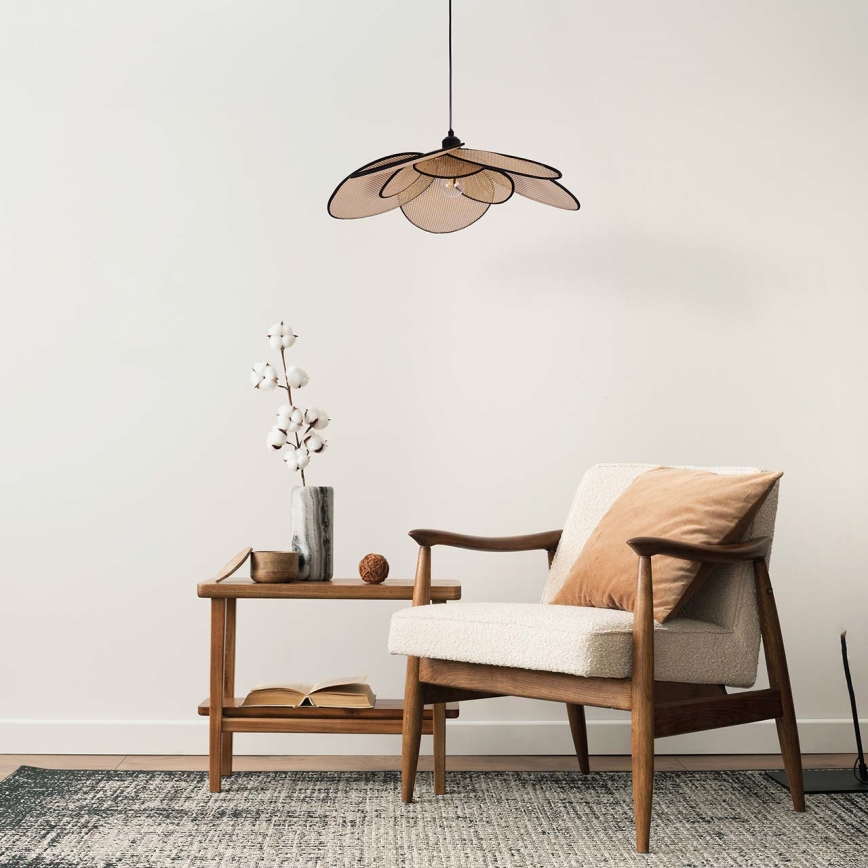 Luster na sajli TOBAGO 1xE27/20W/230V pr. 60 cm bež