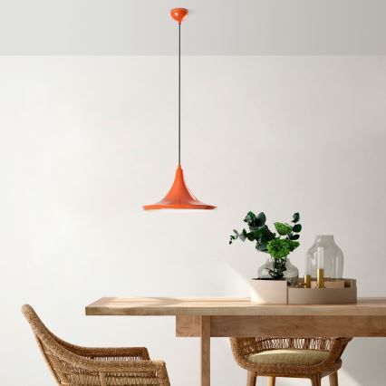 Luster na sajli TOM 1xE27/40W/230V narančasta