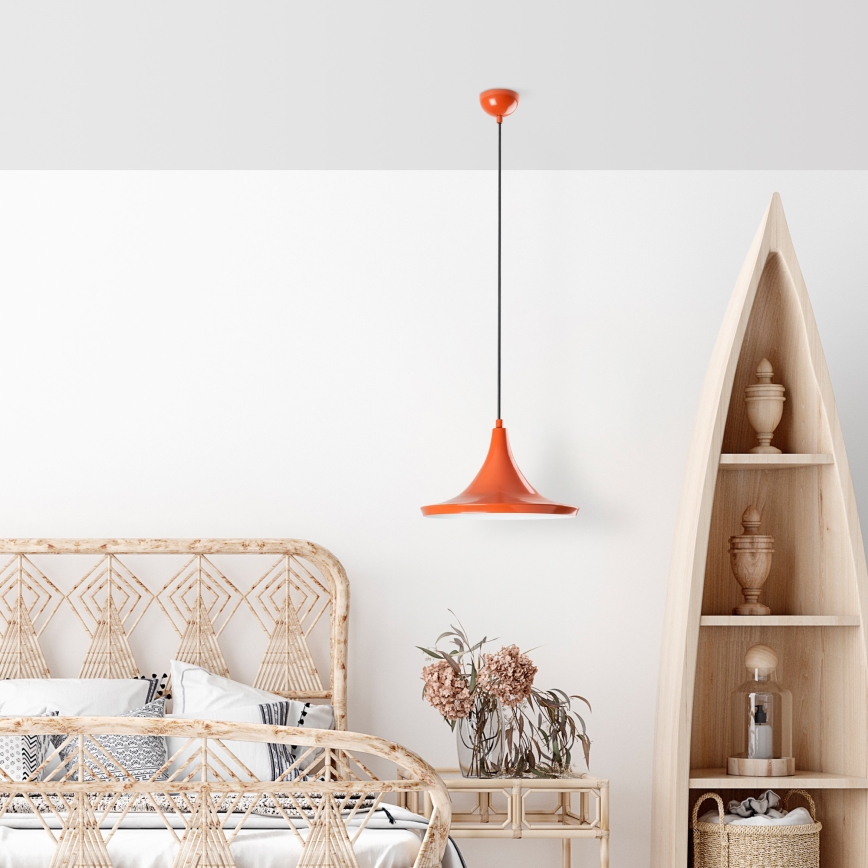 Luster na sajli TOM 1xE27/40W/230V narančasta